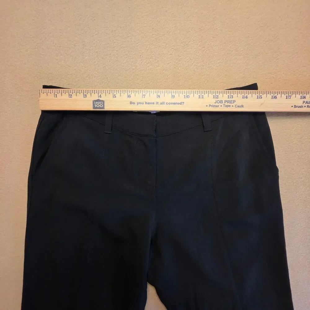 ALC A.L.C. Capen Split Hem Flare Leg Pants Black Sz 4 Italian Crepe 2PANT00096